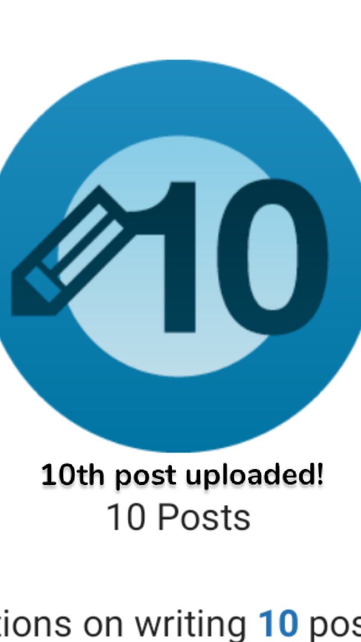 10th post uploaded!